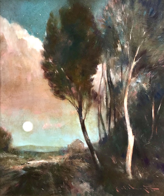 STREAM AT DUSK by Evan Harrington - 24 x 20 inches, oil on board • SOLD