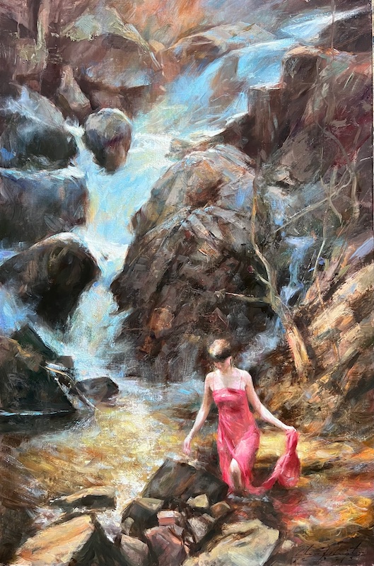 FALLS AT POINT PLEASANT by Glenn Harrington - 30 x 20 inches, oil on linen on board • $12,000