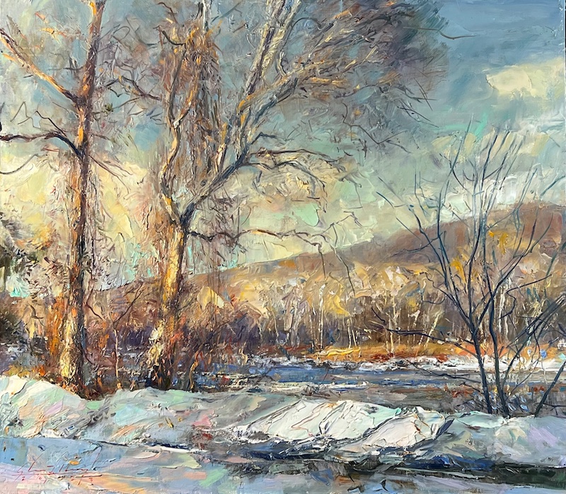 LUMBERVILLE SNOW - 16 x 18 inches, oil on linen on board • SOLD