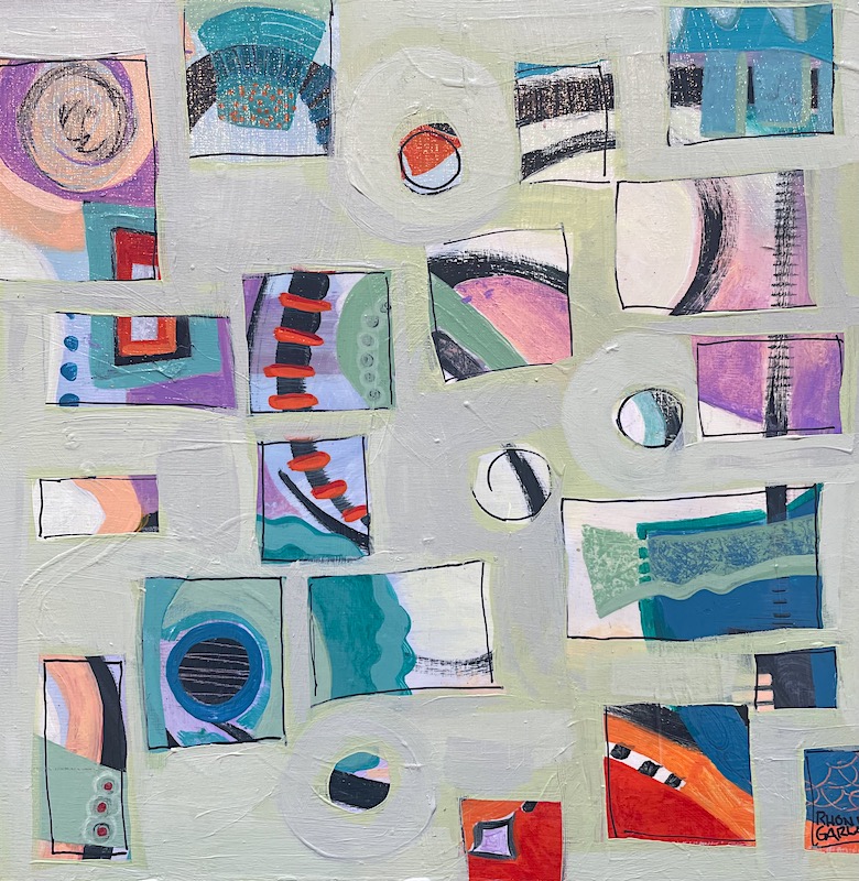 New for 2024:  THE GALLERY WALL by Rhonda Garland - 12 inches square, acrylic on board • $1,500