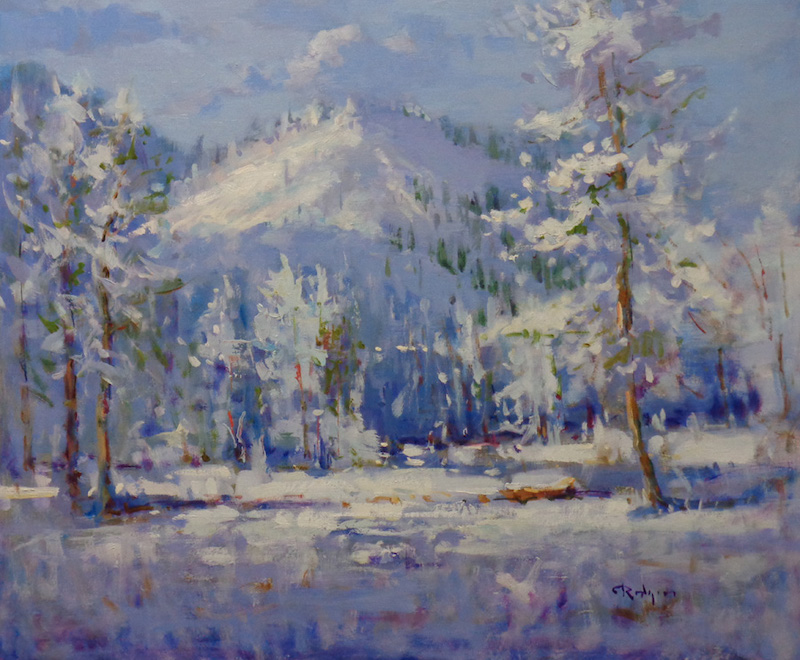 GLISTENING SNOW by Jim Rodgers - 20 x 24 inches, oil on board • $4,700