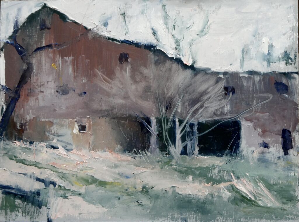 Headlining his April ’25 Exhibition:  REFUGE by David Stier - 18.5 x 14 inches, oil on paper • $4,000