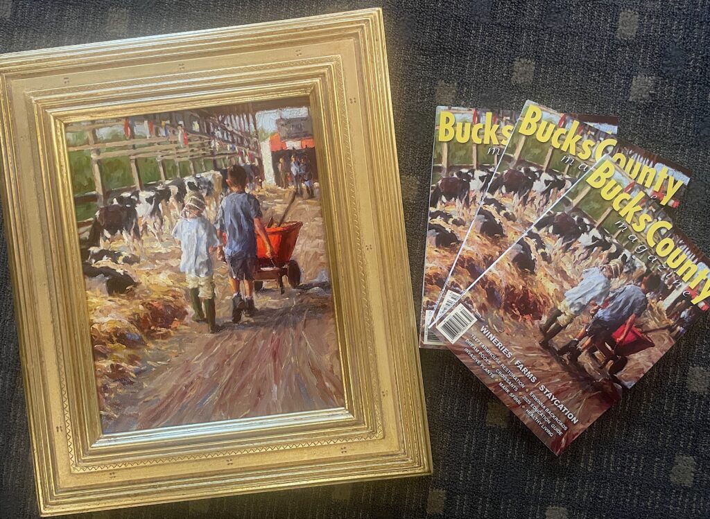 GRANGE FAIR BOYS on the cover of the Summer ’25 issue of Bucks County Magazine! Shown here in a lovely, custom David Madary frame.