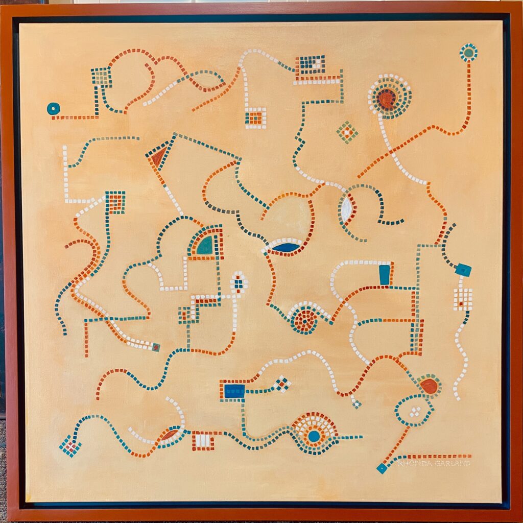 ODDS AND ENDS by Rhonda Garland - 36 x 36 inches, acrylic on canvas • $4,800